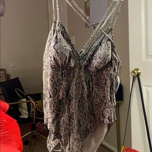 Snake print body suit!!